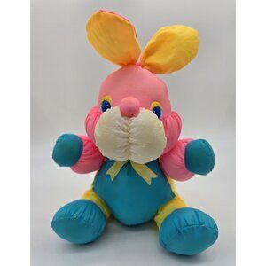 TB Trading Co Vintage 90s Plush Bunny Rabbit Nylon Pink 12"  Easter Plushie